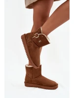 Śniegowce Damskie Z Klamrą Wrangler 20253091.37B Camel