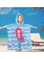 PončoBavlnené svetové detské plážové pončo s kapucňou 60x60