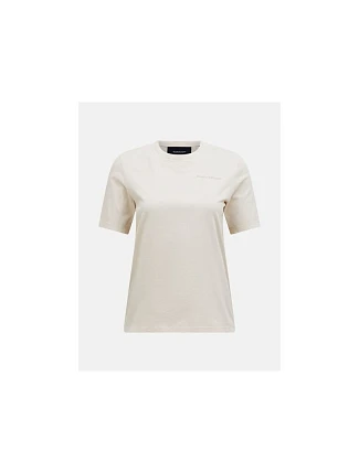 Dámske tričko PEAK PERFORMANCE W Original Small Logo Tee, farba: béžová Dámske tričko PEAK PERFORMANCE W Original Small Logo Tee, farba: béžová
