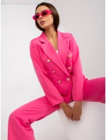 Dámska bunda DHJ MA 15555 00P tmavo ružová