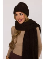 M895 Rebrovaná čiapka - hnedá