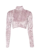 Dámsky velúrový Top 15570 púder béžová - BSL Dámsky velúrový Top 15570 púder béžová - BSL