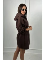 Izolovaná dvojfarebná mikina hnedá + béžová melanž