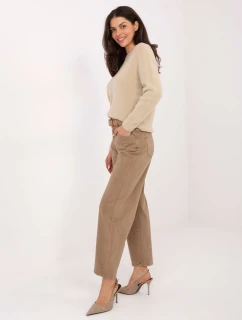 Dámske džínsové nohavice J1571 6.08 brown - FPrice