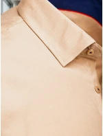 Pánska elegantná hladká béžová košeľa SLIM FIT FashionStreet DX2602