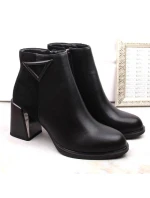 D&A S.Barski Premium Collection W OLI238 čierne zateplené čižmy s ozdobným stĺpikom D&A S.Barski Premium Collection W OLI238 čierne zateplené čižmy s ozdobným stĺpikom