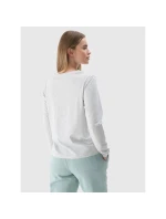Dámske oversize hladké tričko s dlhým rukávom 4F 4FWMM00TLONF431-27M