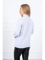 Polovičný sveter s rolákom modrý