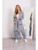 Dvojfarebná pláštenka s kapucňou nevädza + sivá