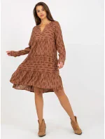 Šaty D73771M30361A4 hnedé