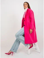 Dámsky kabát TW EN BI-7298-1.15 tmavo ružový - Och Bella Dámsky kabát TW EN BI-7298-1.15 tmavo ružový - Och Bella