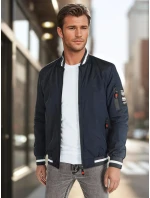 Pánska prechodná bunda bomber modrá FashionStreet TX5015