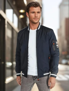 Pánska prechodná bunda bomber modrá FashionStreet TX5015