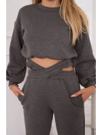 Zateplená súprava s krátkou mikinou grafitová Zateplená súprava s krátkou mikinou grafitová