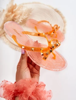 Damskie Gumowe Klapki Japonki Pomarańczowe Monise