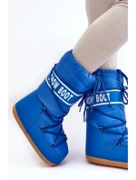 Damskie Wysokie Śniegowce Niebieskie Venila