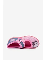Dievčenské balerínky na suchý zips HELLO KITTY ružové Shani Dievčenské balerínky na suchý zips HELLO KITTY ružové Shani