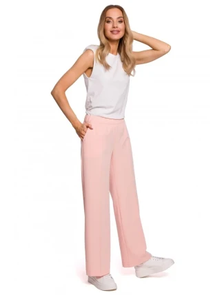 Nohavice s rozšírenými nohavicami M570 - púdrové