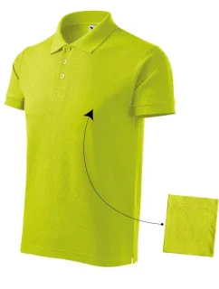 Bavlnená polokošeľa Malfini M MLI-21262 limetkovo zelená