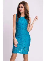 Dámske krajkové šaty EMAMODA modré - Modrá / S - EMAMODA
