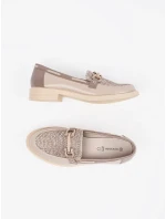 Dámske praktické hnedé mokasíny bez podpätku Dámske praktické hnedé mokasíny bez podpätku