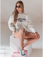 Dámska nadrozmerná mikina s potlačou COOKIES svetlo sivá FashionStreet BY1444 Dámska nadrozmerná mikina s potlačou COOKIES svetlo sivá FashionStreet BY1444