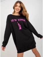 Mikina VI BL 3212.15X čierna a ružová