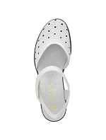 Pohodlné kožené sandále Rieker W RKR650 white