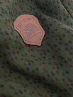 Mikina v armádnej farbe s kapucňou a vzorom malých srdiečok (2316)