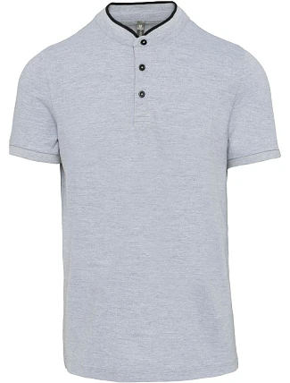 Kariban K 223 Pánske polo s mao golierom 20.K223 oxford grey/black Kariban K 223 Pánske polo s mao golierom 20.K223 oxford grey/black