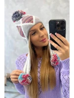Dámska klapka na uši Eunika K322 sivá+červená