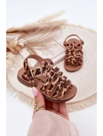 Sandałki Dziecięce Dziewczęce Z Eko Skóry Panterka Mariana