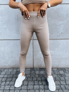 Dámske legíny OLIVE BRANCH beige FashionStreet nohavice UY1611