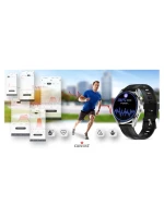 GIEWONT Vertex SmartCall GW450-4 Silver/Carbon Silicone Smartwatch