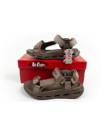 Lee Cooper pánske sandále na suchý zips na letnú pláž svetlozelené