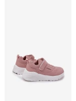 Dziecięce Lekkie Buty Sportowe Na Platformie Różowe Mirivia