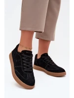 Zamszowe Sneakersy Damskie Big Star SS274673 HI-POLY SYSTEM Czarne