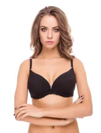 Balkonová podprsenka 3714 čierna - Leilieve