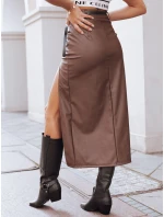 TOPAZ hnedá midi sukňa FashionStreet CY0413 TOPAZ hnedá midi sukňa FashionStreet CY0413