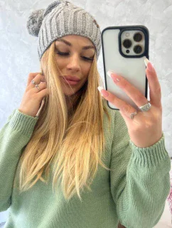 Fleecová čiapka Paulina K227 sivá