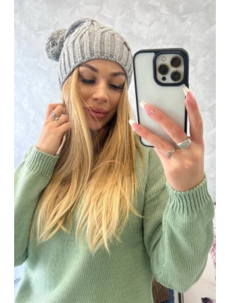 Fleecová čiapka Paulina K227 sivá