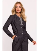 Bunda M800 Press stud bomber - grafitová