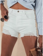 Dámske džínsové šortky POPGLAM white FashionStreet SY0397 Dámske džínsové šortky POPGLAM white FashionStreet SY0397