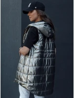 Dámska prešívaná vesta PIXIECODE tmavo šedá FashionStreet TY4437