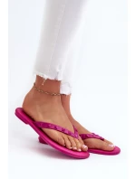 Płaskie Elastyczne Klapki Japonki Damskie ZAXY JJ285252 Fuksja