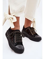 Lee Cooper Dámske šnurovacie tenisky na platforme LCW-26-44-4479 Black Lee Cooper Dámske šnurovacie tenisky na platforme LCW-26-44-4479 Black