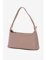 Kožená kabelka z eko kůže tmavě béžová Tielle