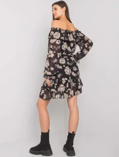 Šaty DHJ SK 15015.56P čierna a béžová