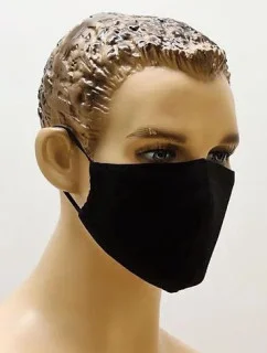 Bavlnená rúška jednovrstvová L-XL čierna