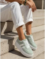 Dámske kožené tenisky na platforme mint FashionStreet ZY1375
